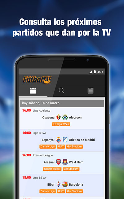 FutbolTV para Android