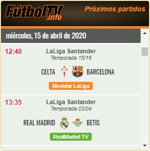 Widget de próximo partido